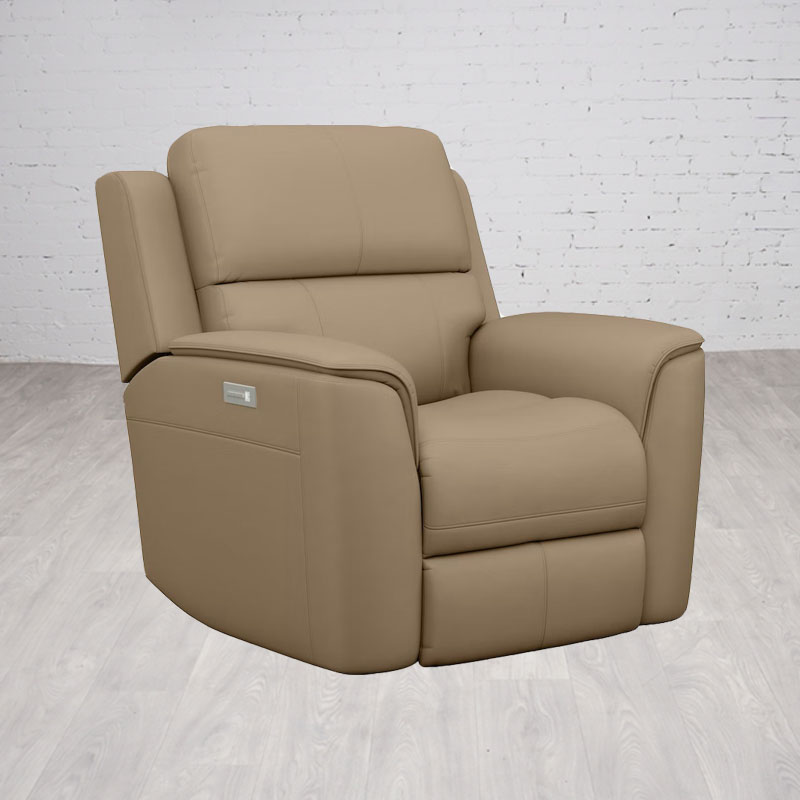 Henry Power Recliner with Power Headrest and Lumbar Doerr Furniture